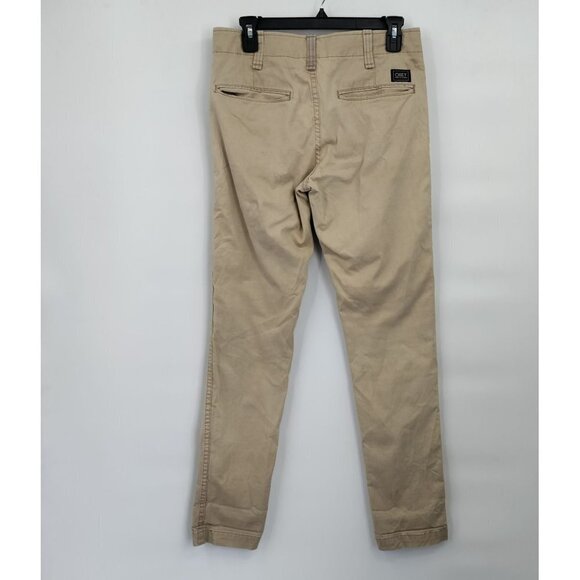 Obey Propaganda Mid-Rise Straight Khaki Pants Slim Skinny Stretch 32 Mens Tan - Picture 2 of 16